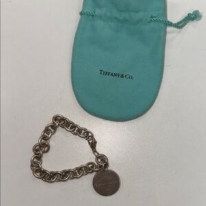 Tiffany & Co. Silver Circle Charm Chain Bracelet